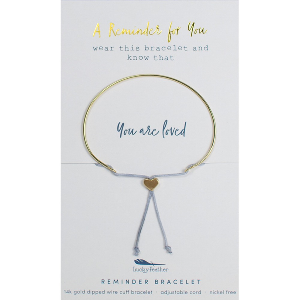 Brand New‎ In Bag Lucky Feather Reminder Bracelet - Gold - You are Loved